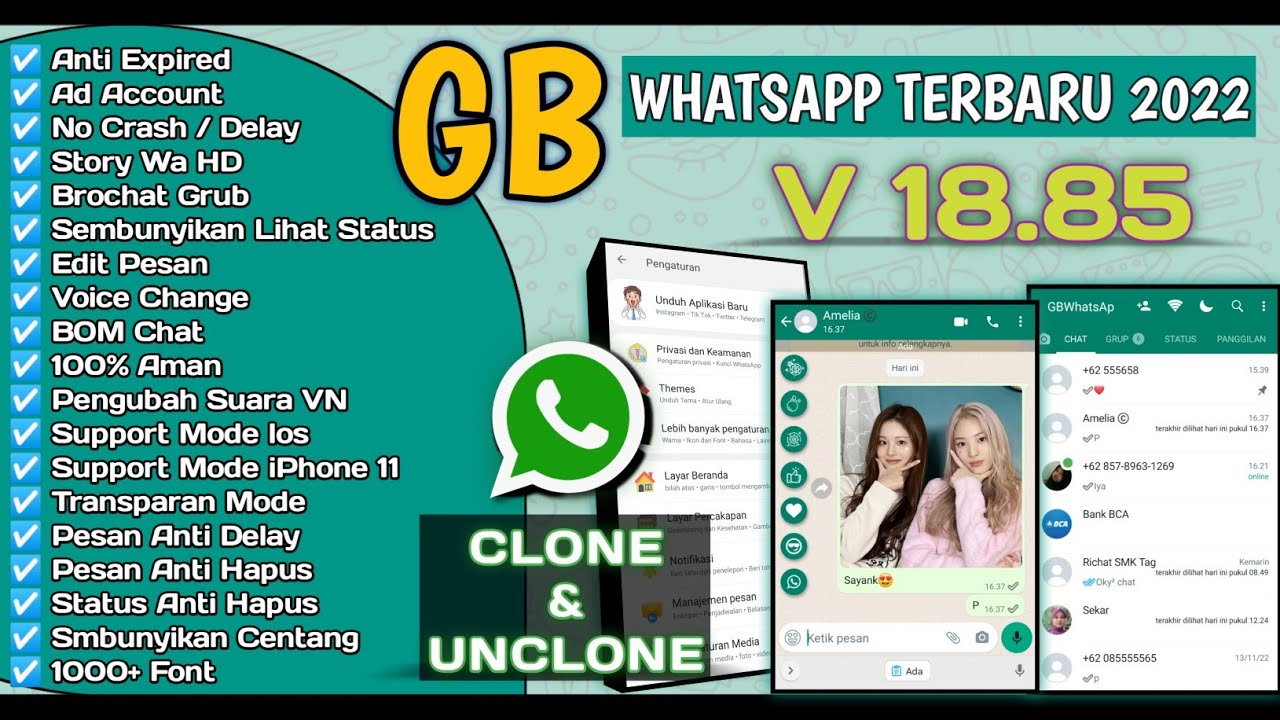 GB Whatsapp Terbaru 2022 || Wa GB Terbaru 2022 || Anti Kadaluwarsa
