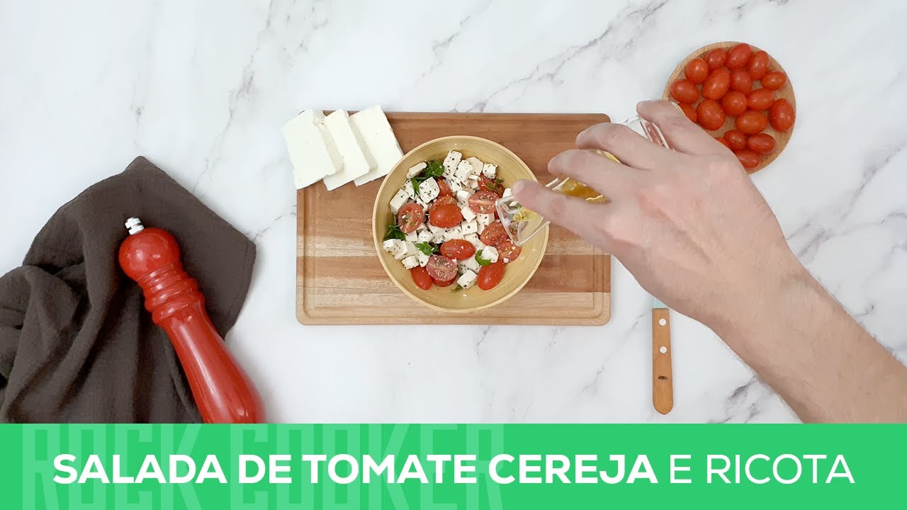 SALADA DE TOMATE CEREJA E RICOTA | Rock Cooker