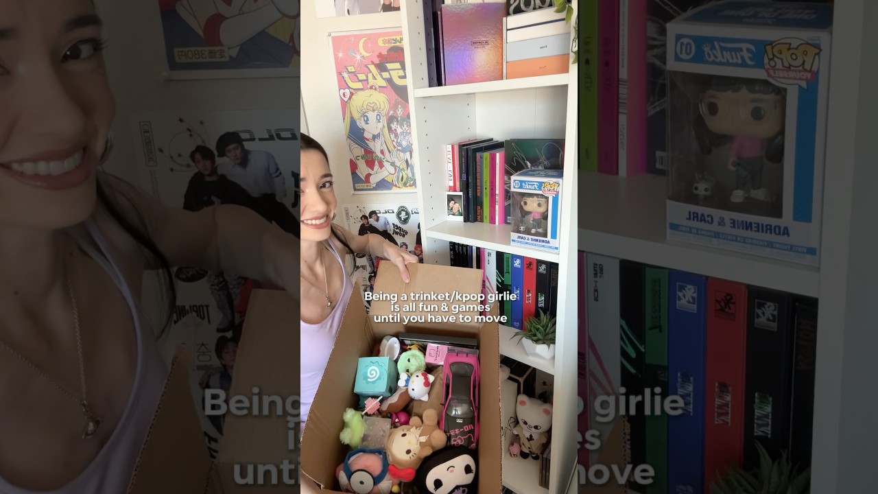 Being a trinket girlie is all fun and games until you have to move🥲 #trinkets #kpop #kpopshelf #lol