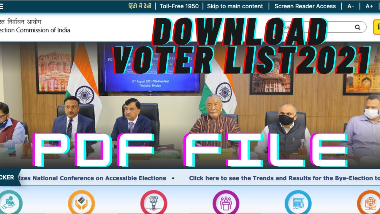 How to download updated voter list 2021 | Online voter list download | #Electioncommissionofindia