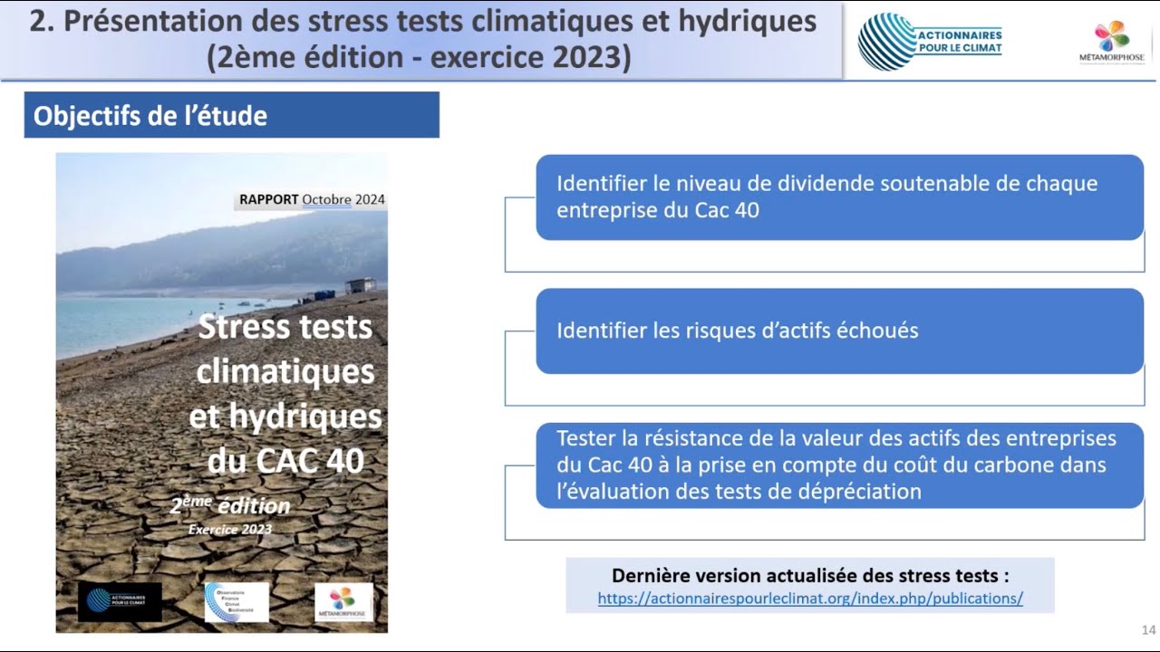 Brief investisseurs - Stress tests climatiques et hydriques du CAC 40 - 2nd édition