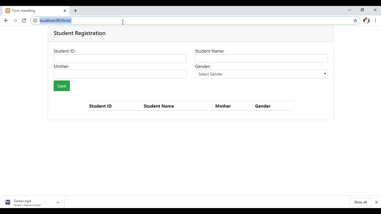 PHP afsomali Form Handlling with Bootstrap