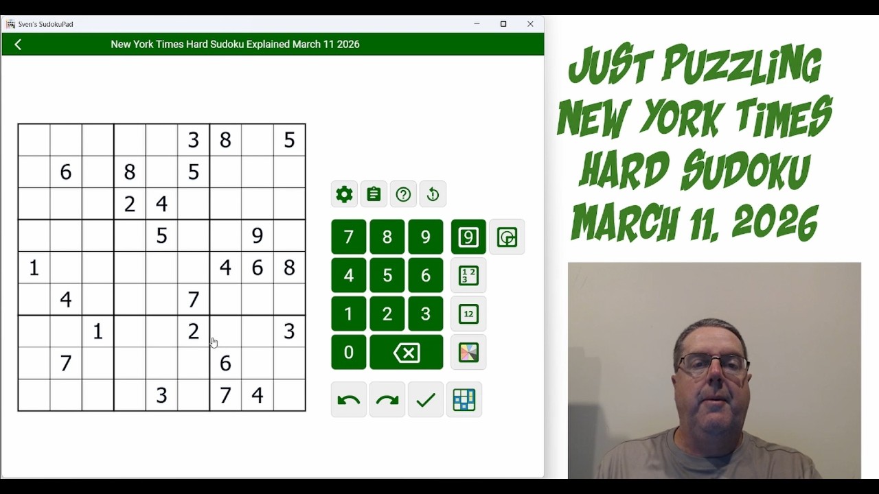 New York Times Hard Sudoku March 11 2026