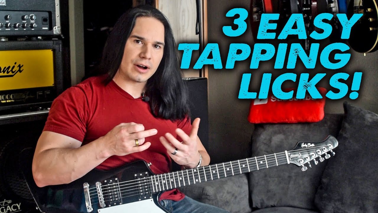 3 Easy but Awesome Tapping Licks! (with free Tabs)