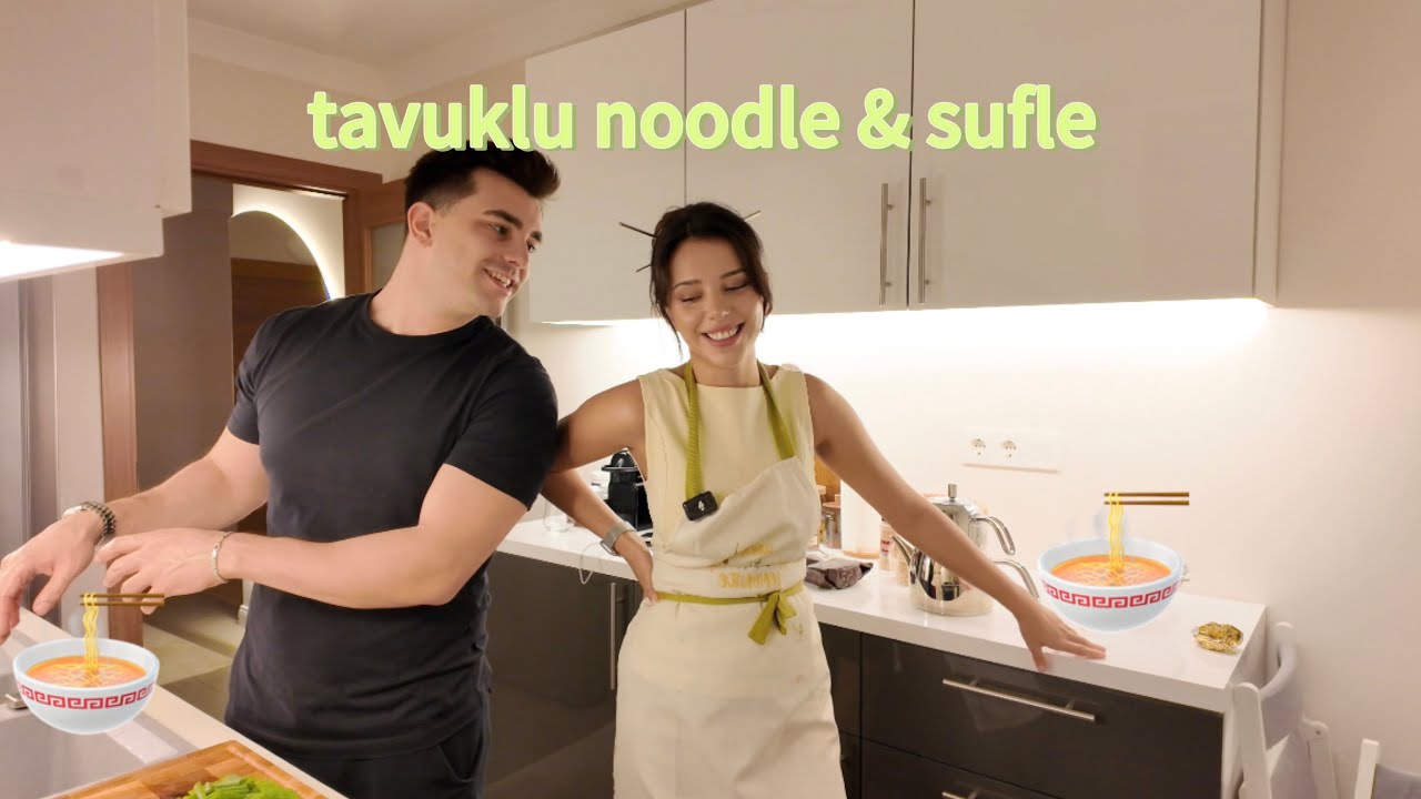 tavuklu noodle ve sufle yaptık 🍜 