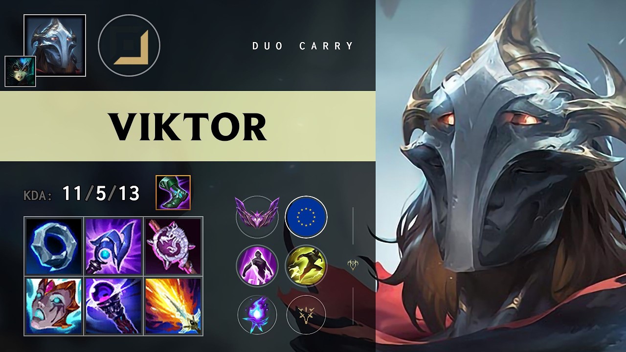 Viktor Carry vs Ezreal (Chrisberg) - EUW Master Patch 26.13