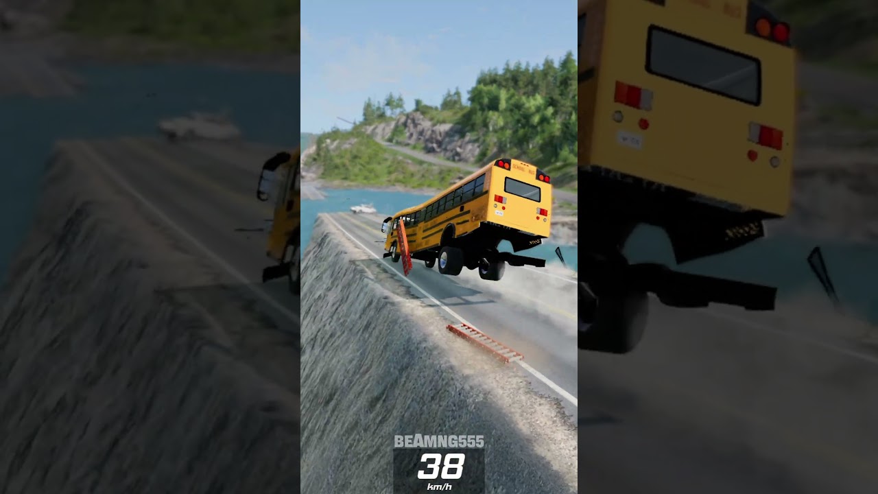 Trucks vs Giant Bulge in the Road! 🚛💥  #beamngdrive