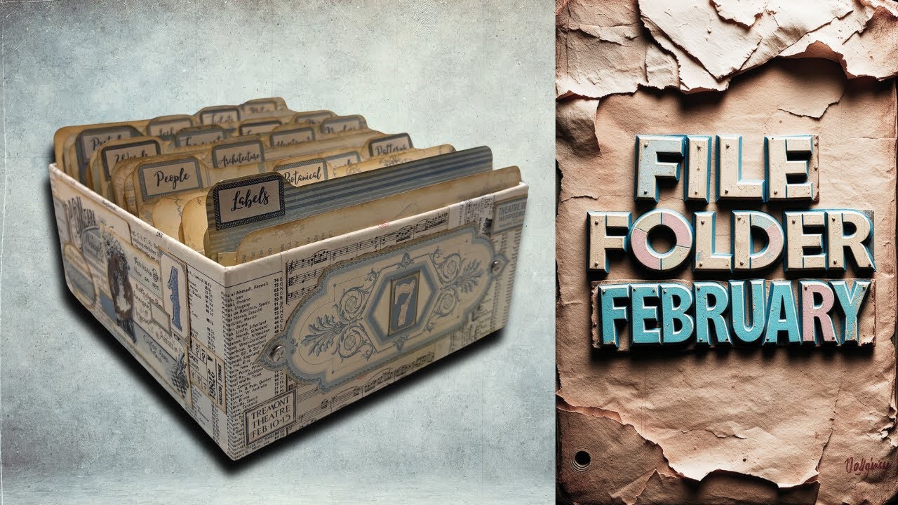 FILE FOLDER FEBRUARY: TURNING TRASH INTO VINTAGE TREASURE! DTP @TheJunkJournalStudio