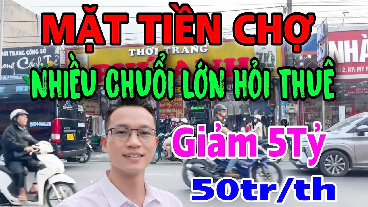 Mặt Tiền Chợ Dĩ An. Nhiều Chuỗi Lớn Hỏi Thuê. Cho thuê 50tr/tháng. Giá Giảm 5 tỷ. #818