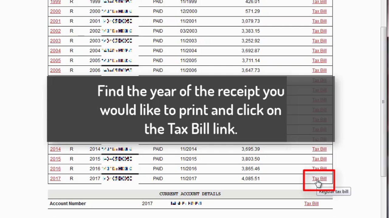 How to Print a Property Tax Paid Receipt