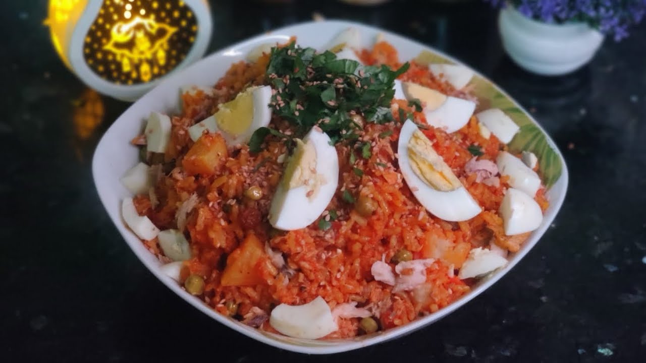 سلطة الأرز بالخضر سهلة وصحية 🍚