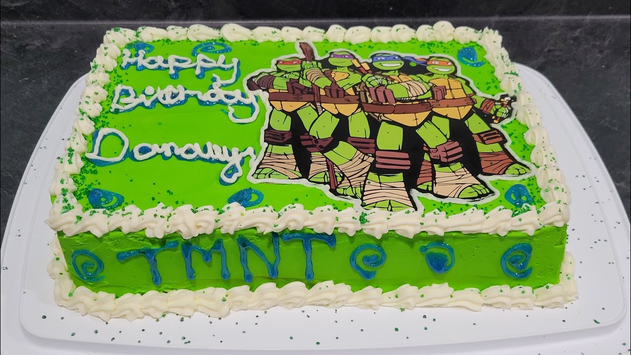 Ninja Turtle cake easy for my son Donavyns 5th birthday:)