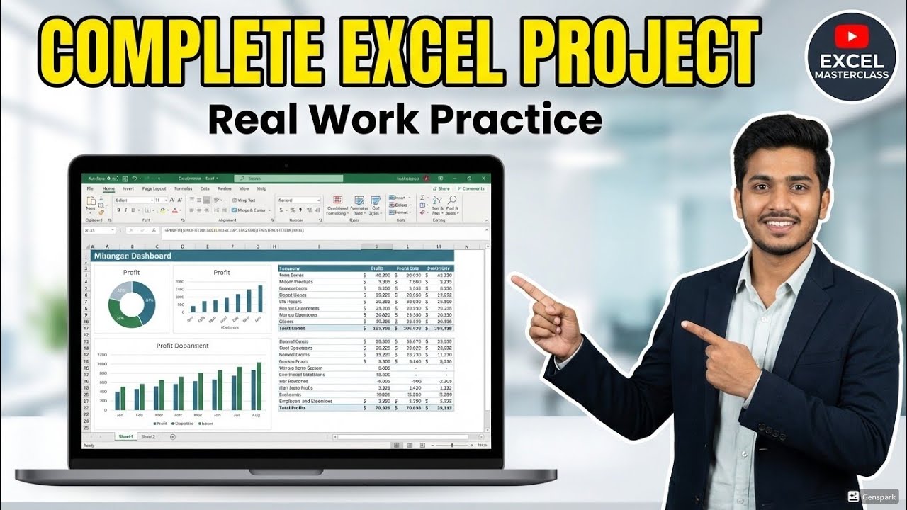 Complete Excel Job Practice Project | Real Office Work File। Day-29