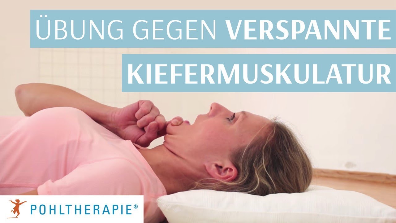 Übung gegen verspannte Kiefermuskulatur - Selbstpandiculation