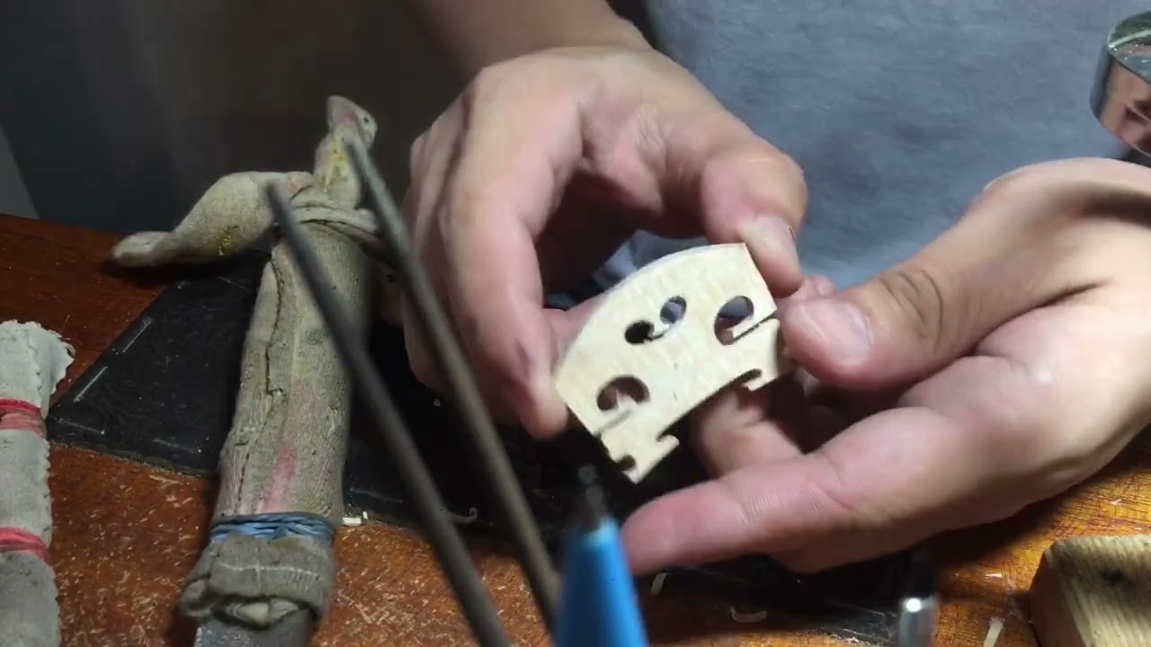 How to cut & set-up violin bridge..