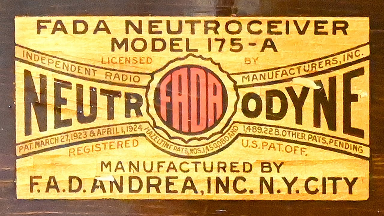 Repair of FADA 175A 1924 RADIO