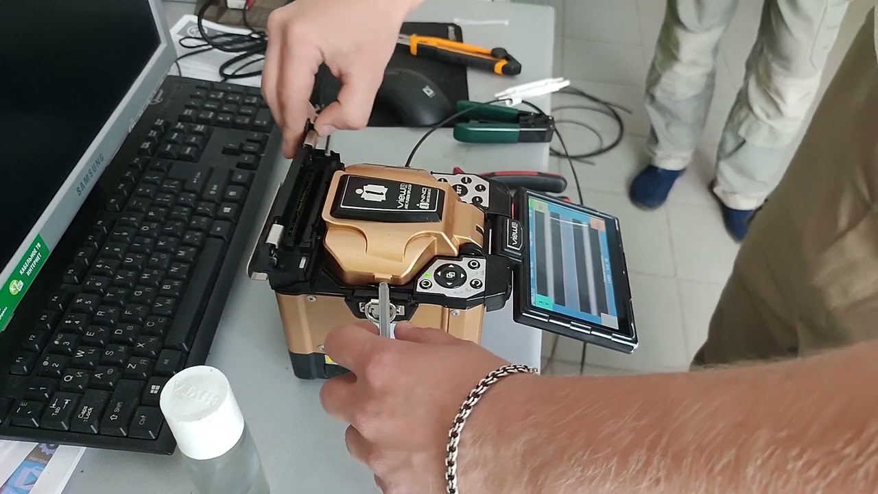 Сварка оптоволоконного дроп-кабеля  (FTTH)