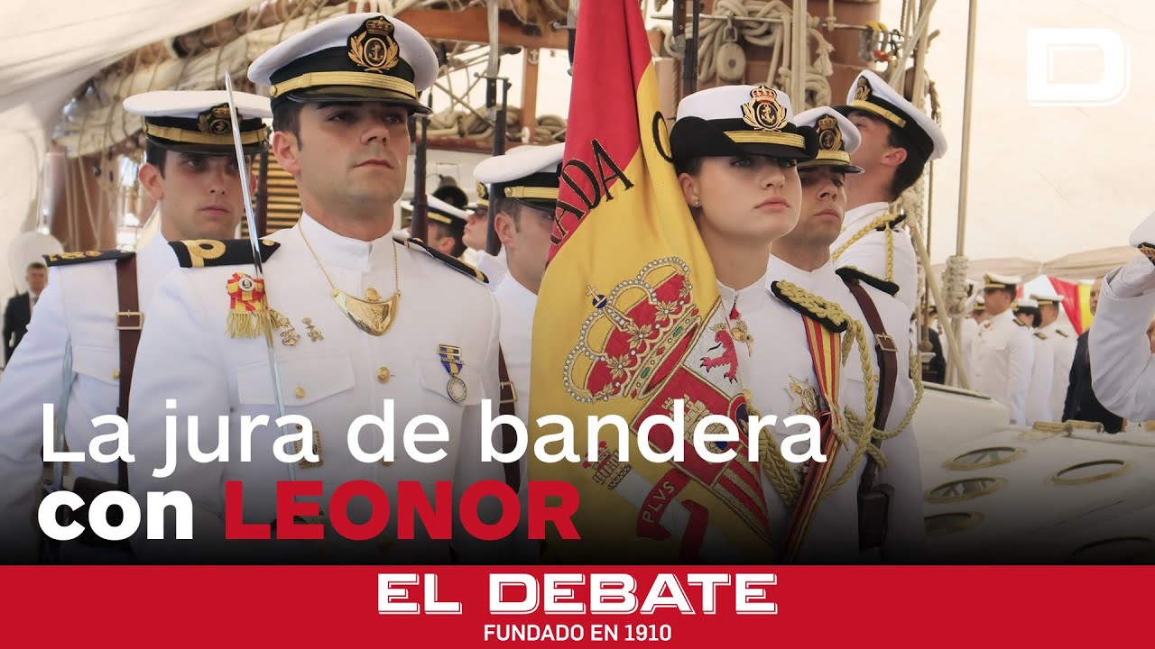 La Princesa Leonor, abanderada en la jura de bandera en Cartagena