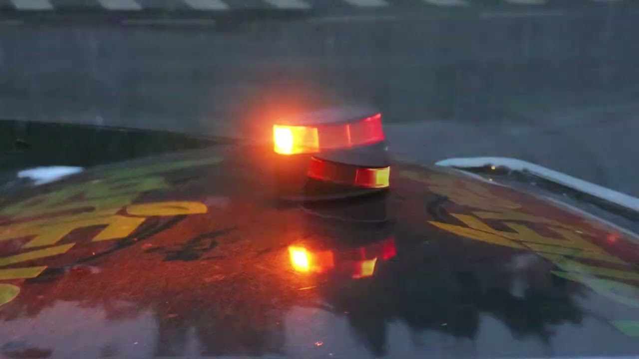 Amber strobe lights, ideal for emergency vehicles and construction trucks with enhanced brightness.