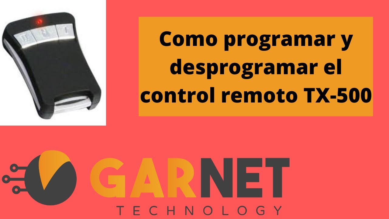 Programación: control remoto TX 500