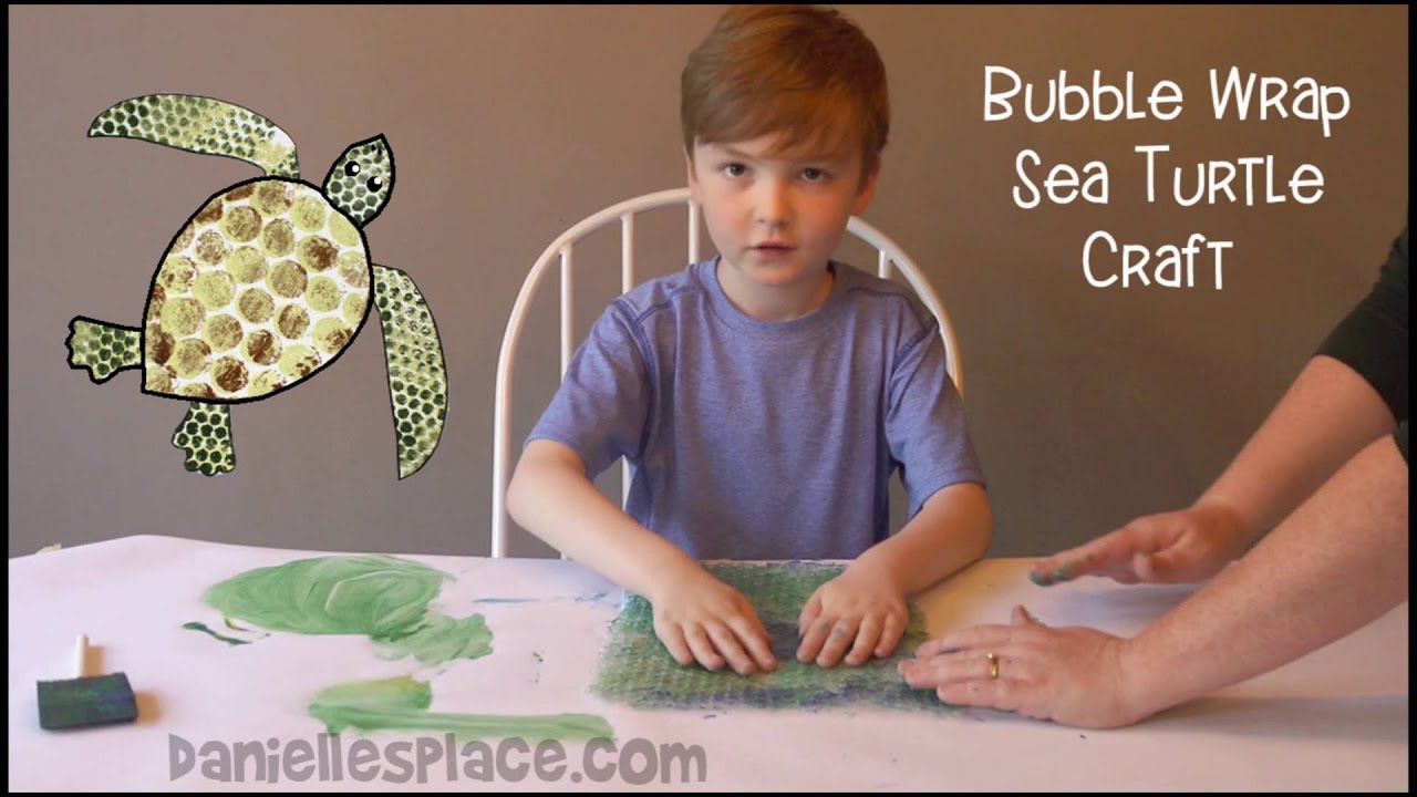 Bubble Wrap Sea Turtle Craft