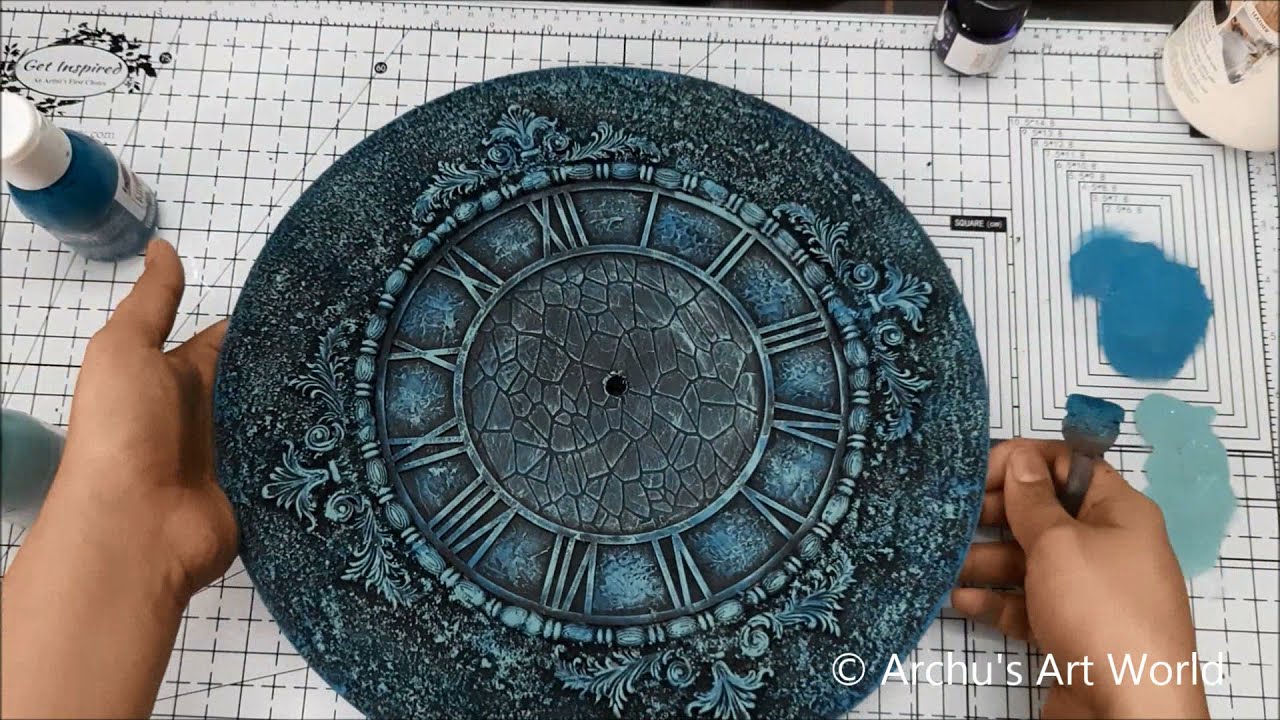 DIY Handmade Wall Clock || Mixed Media Clock || Home Decor || Archana Sehgal || Archu's Art World