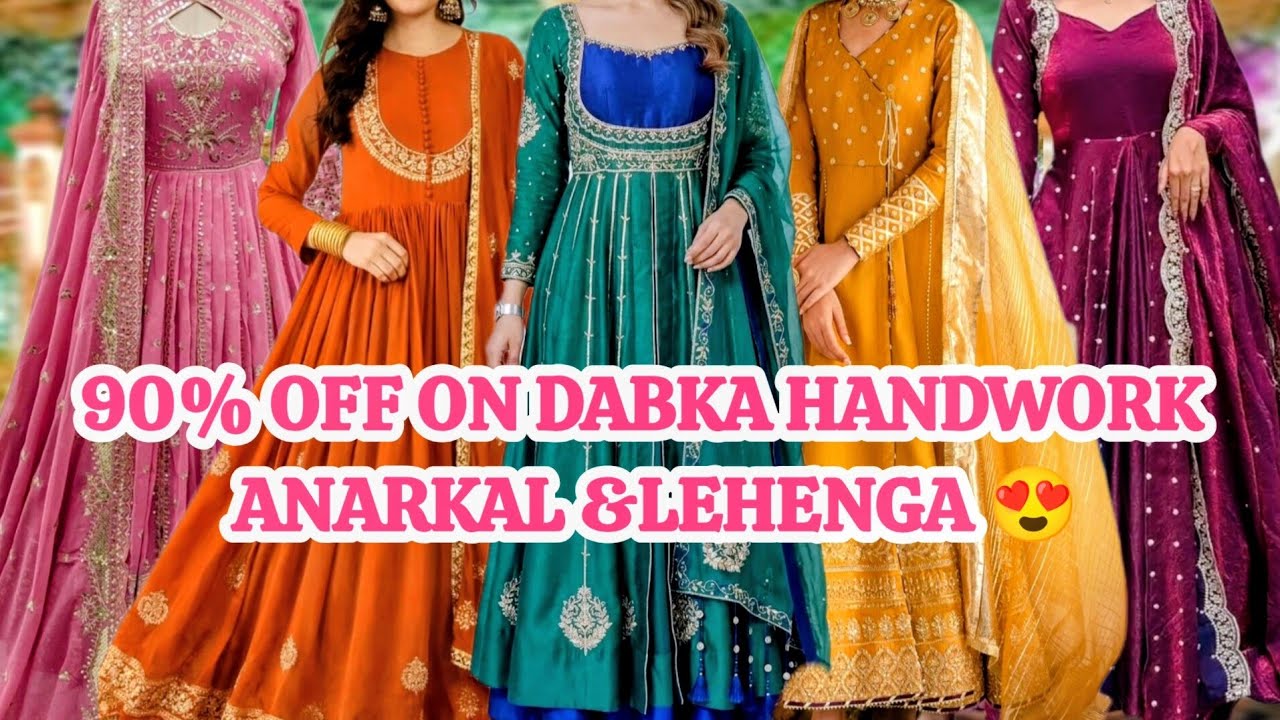 LIMITED SALE ON HANDWORK ANARKALI & LEHENGA STAR ENTERPRISES DELHI AADYA DARYGANJ READYMADE SUITS 