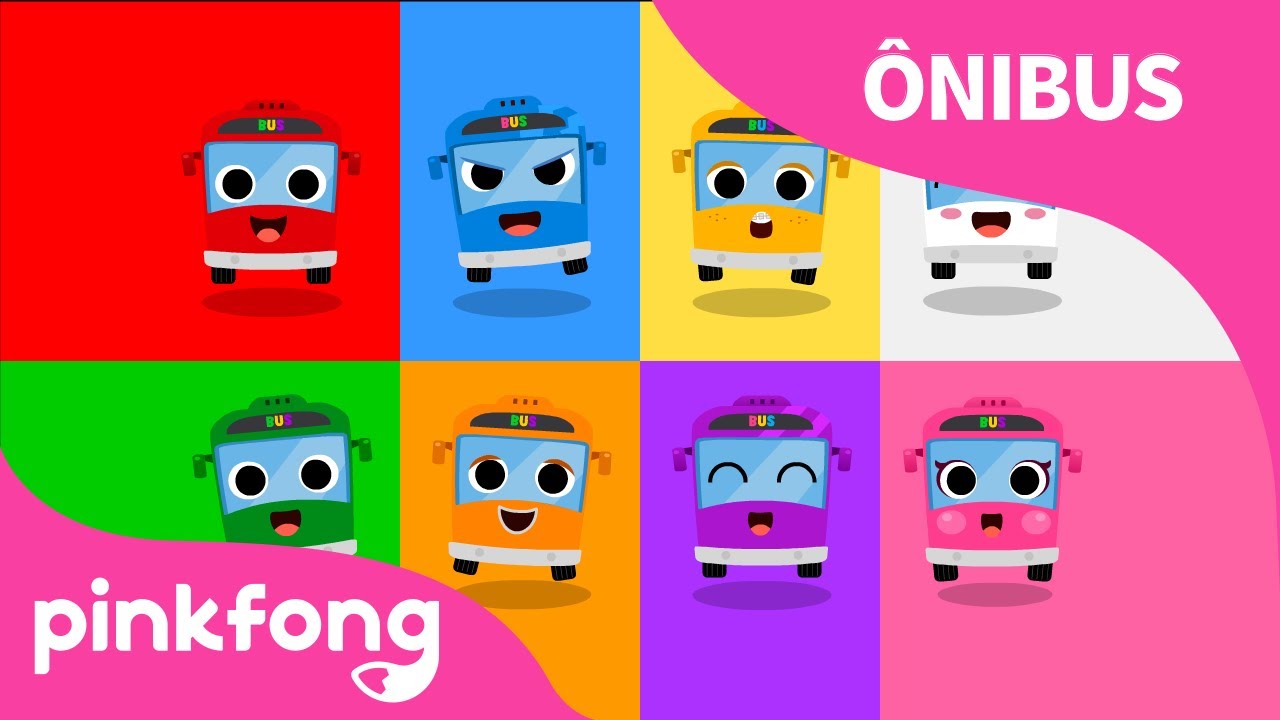 Ônibus Coloridos | Canções de carro | Ônibus | Pinkfong Canções para crianças