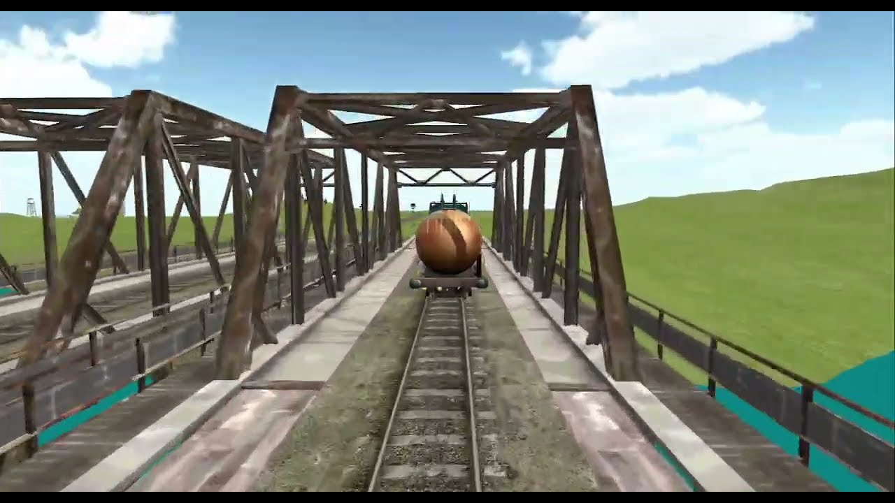 Diesel Train With A Train Car At Country Loop From Train Sim