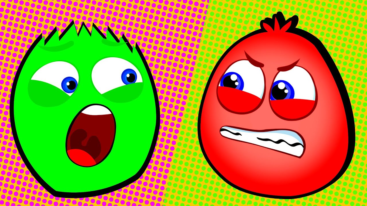 Funny stories en English - Red and Geen - Colors with Op and Bob