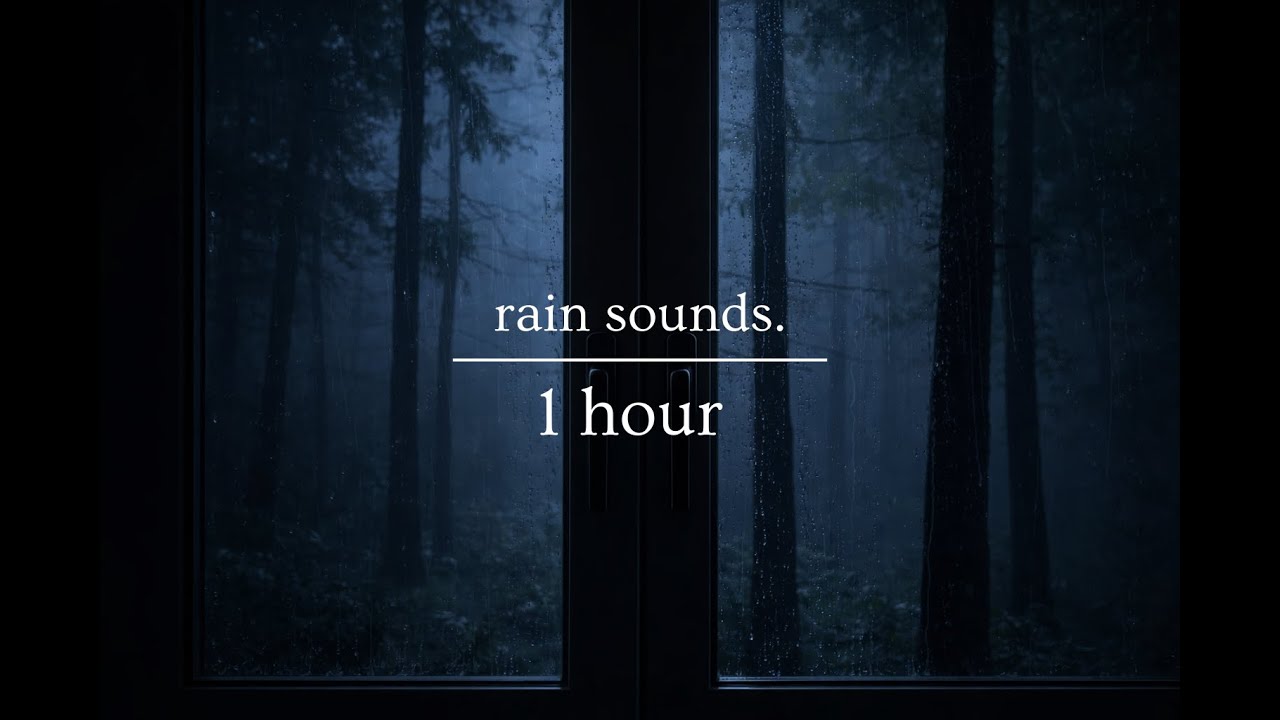 Rain & Distant Thunder Sounds • 1 Hour Storm Ambience for Sleep & Study