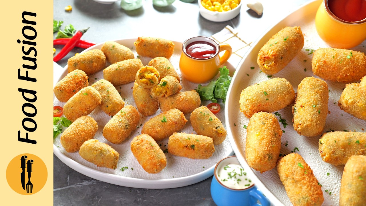 Chilli Garlic Corn Croquettes Ramzan Special Recipe By Food Fusion