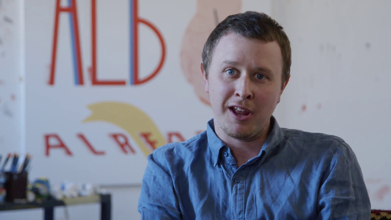 Mitch Cairns in his studio