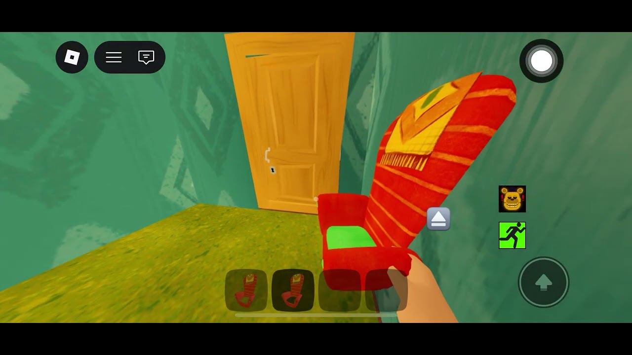 Playing this game called run from fast fredbear and it was fun