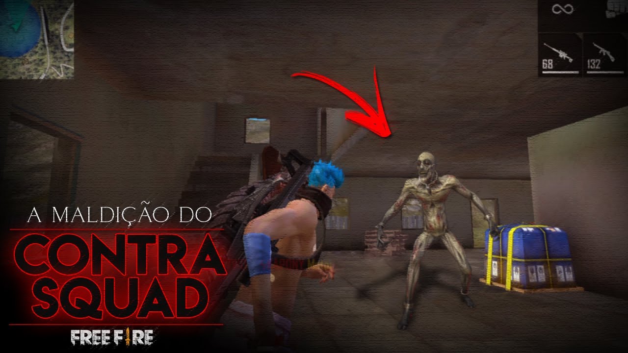 JOGUEI CONTRA SQUAD COM O JOGADOR 666 (CreepyPasta) A ENTIDADE TENEBROSA!