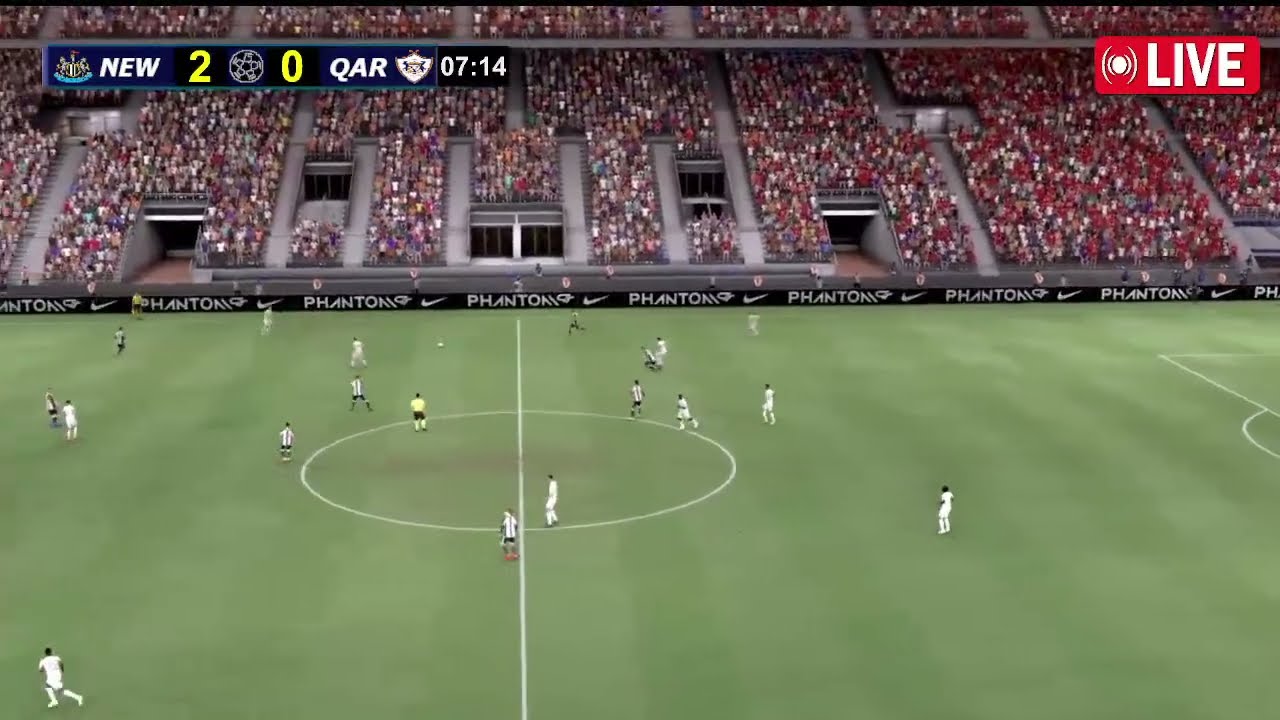 🔴Newcastle United vs Qarabag LIVE | Champions League 2026 | eFootball Pes21 Simulation