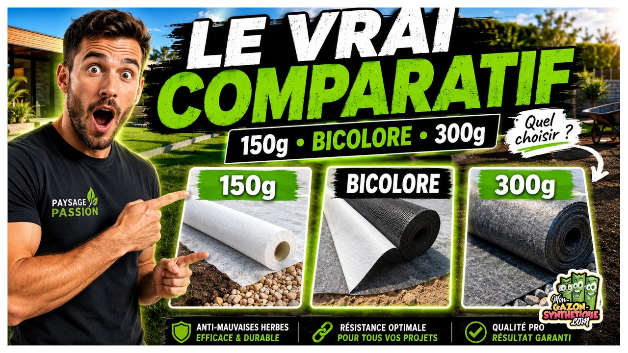 Géotextile 150g, bicolore ou 300g : Le comparatif pour vos aménagements extérieurs