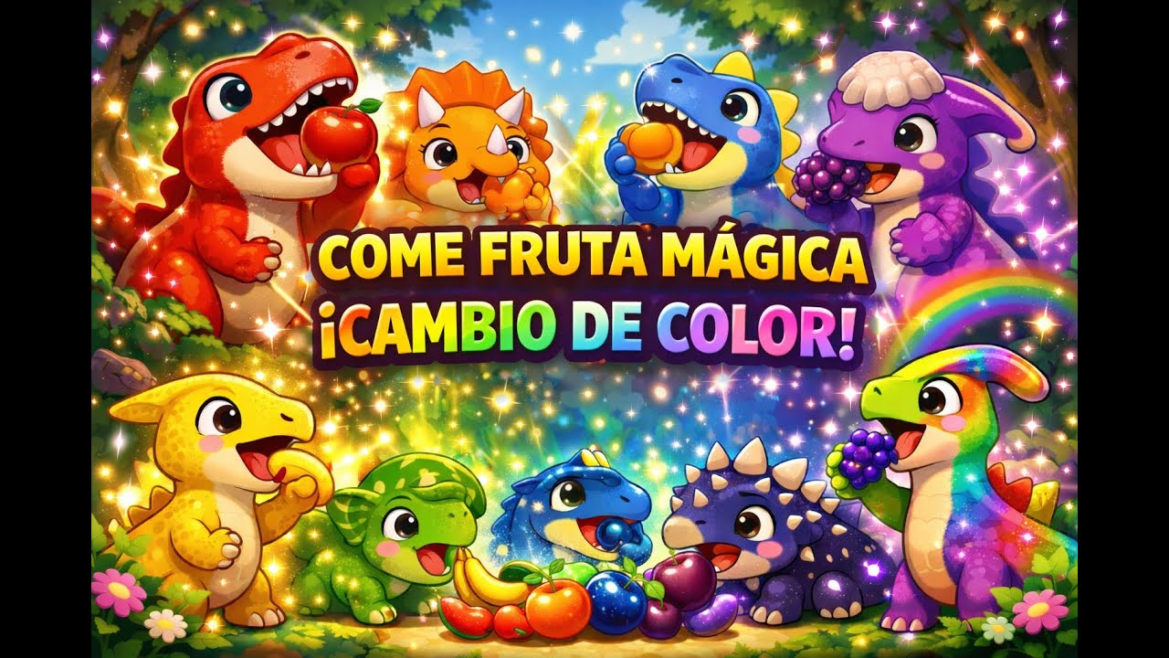 ¡Cantemos y aprendamos con los Dinosaurios Mágicos de Colores! 🐾