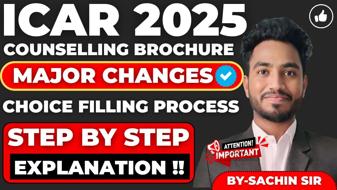 ICAR Choice Filling Update🚨| Major Changes | Step by step Process #icarcutoff #icarcutoff