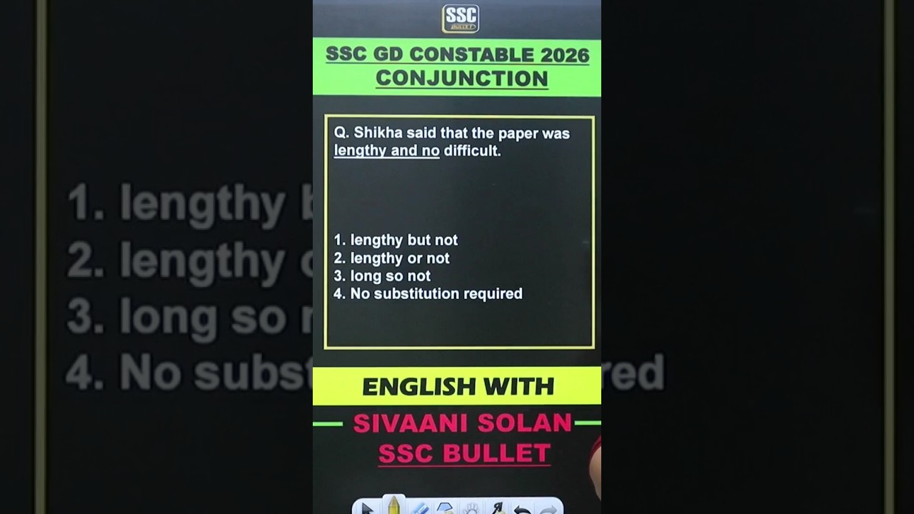 SSC GD Constable 2026| Conjunction | #sscbullet #englishwithshivanisolan #ssc #competition