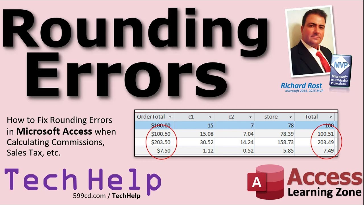 How to Fix Rounding Errors in Microsoft Access when Calculating Commissions, Sales Tax, etc.