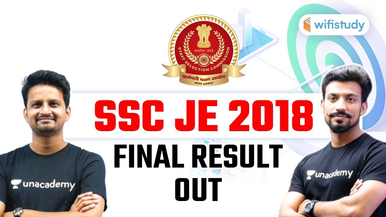 SSC JE 2018 | SSC JE Final Result Out | Check Now