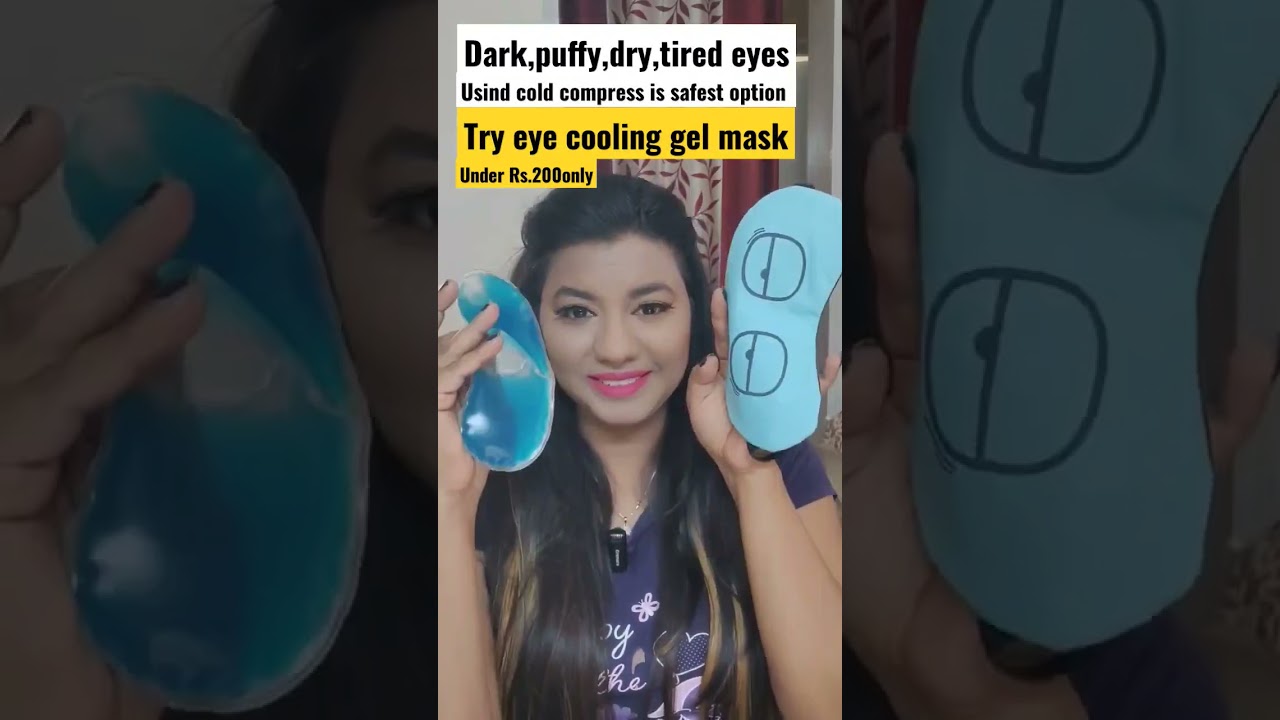 eye cooling gel mask | #skincare kincare| #puffyeyes #darkcircleshomeremedy #tiredeyes