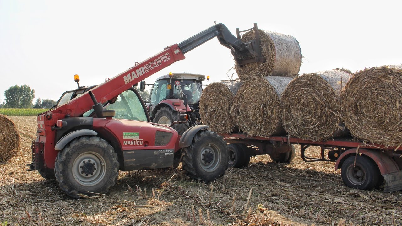 Trasporto balloni|Landini Vision 95 
Fiatagri 80-66/Steyr-Manitou