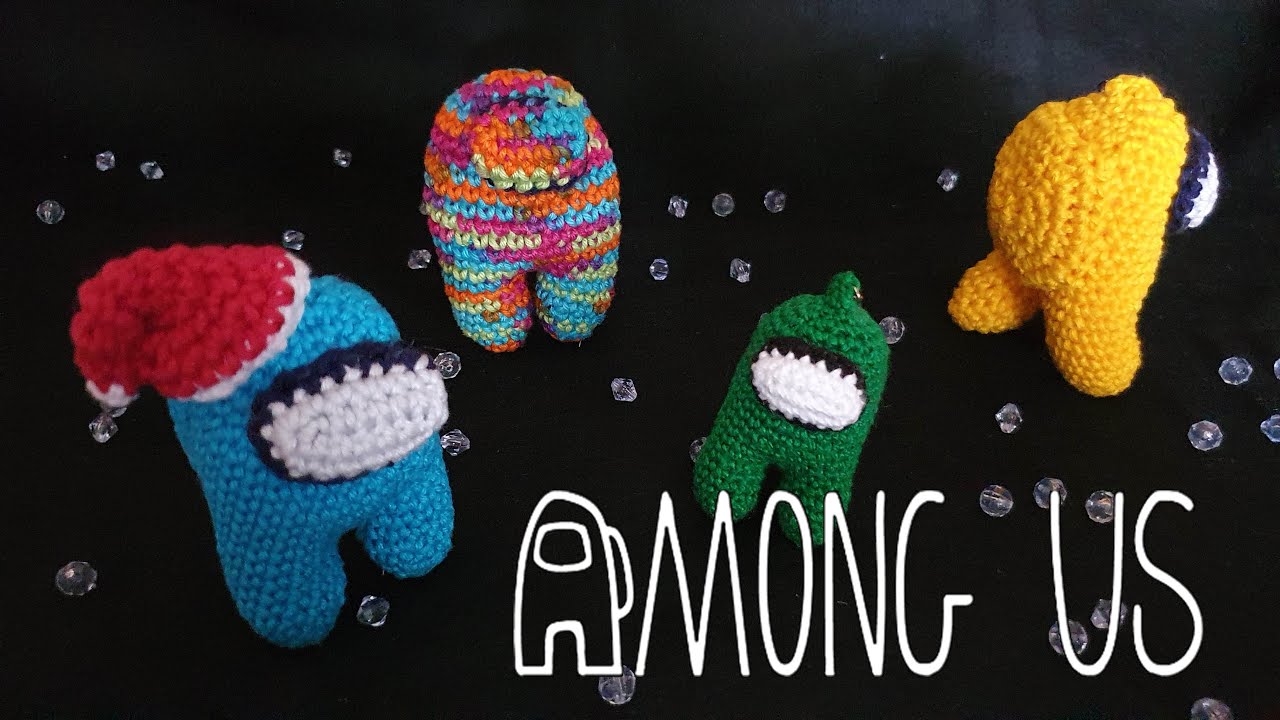 AMONG US em Amigurumi - Tutorial em PORTUGUÊS de como fazer boneco do JOGO passo a passo