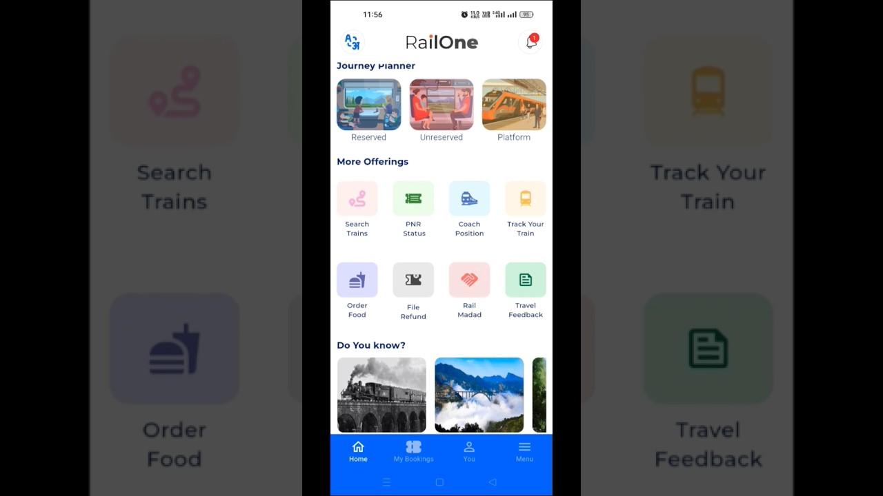 RailOne App &ndash; Live Train Tracker in 1 Click! 🚆#shorts #shortvideo #train