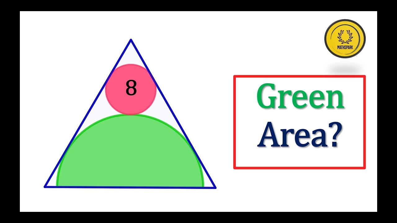 Can You Find the Green Area? | Circle Inside Triangle Puzzle”