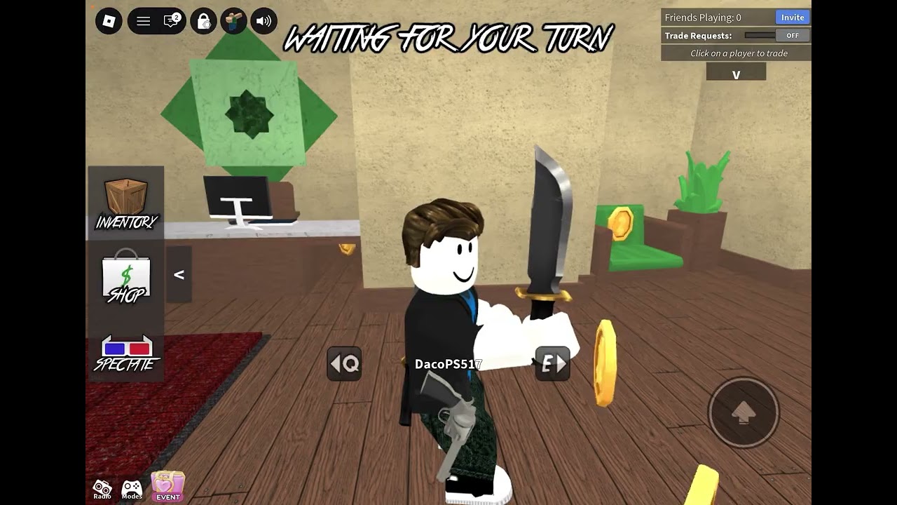 اليوم رح نلعب  mm2 ( كيف الأشياء)