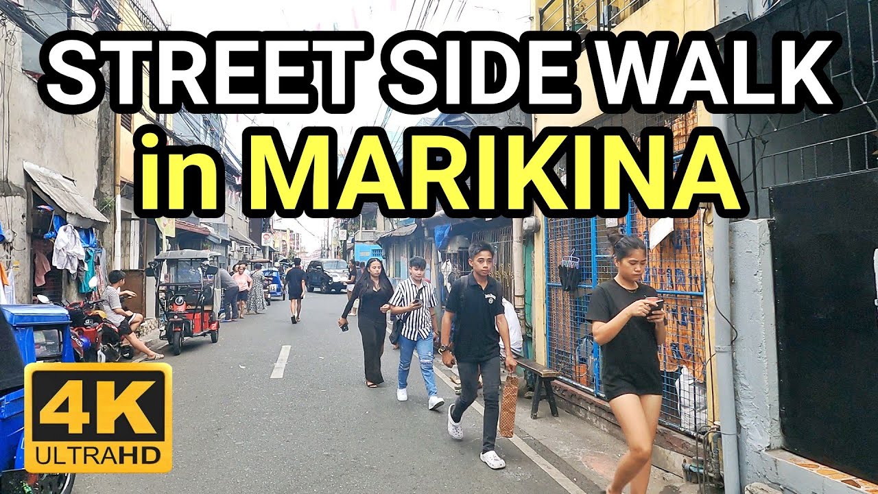 Philippines LIFE STREET in MARIKINA | WALK at POPULAR STREET SIDE WALK in CONCEPCION UNO [4K] 🇵🇭