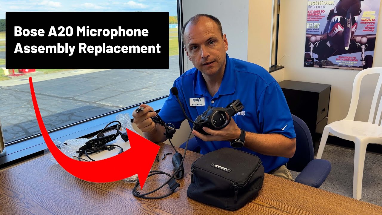How to replace the microphone and cable on a Bose A20 Aviation Headset (Bluetooth audio upgrade)
